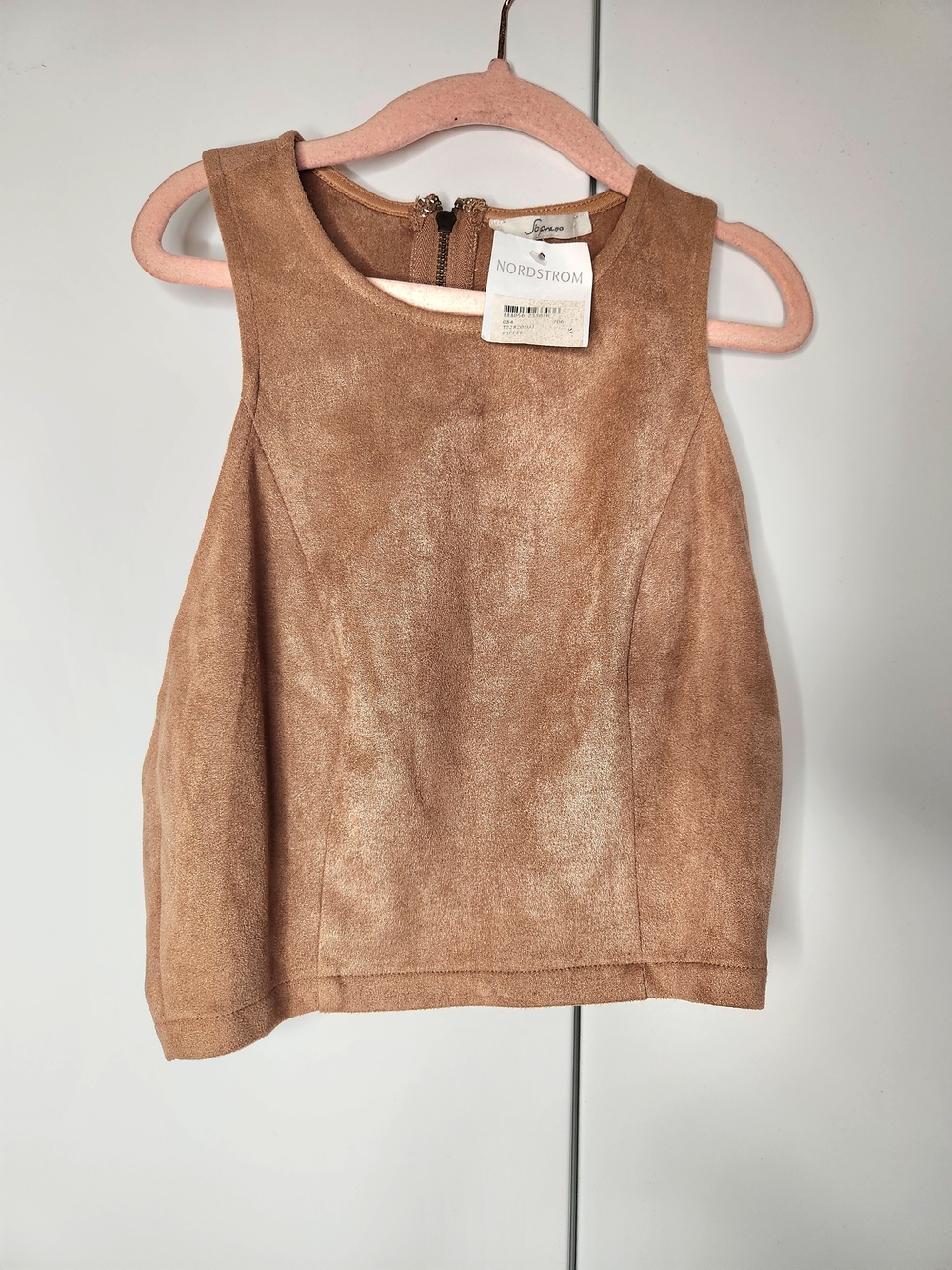 Nordstrom Women’s Faux Suede Sleeveless Crop Top